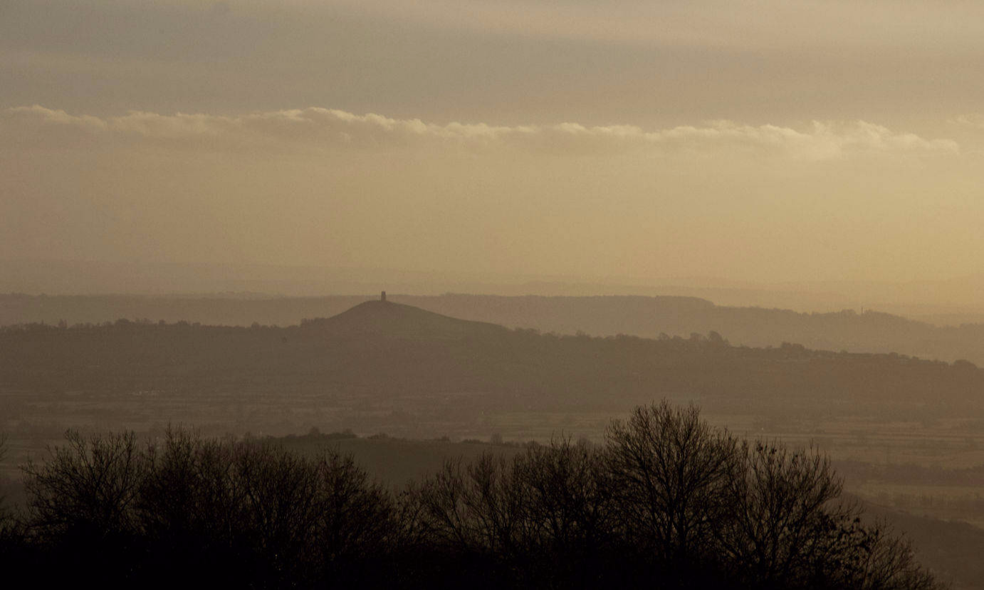 Purchase print of Valley of Death and Glastonbury Tor