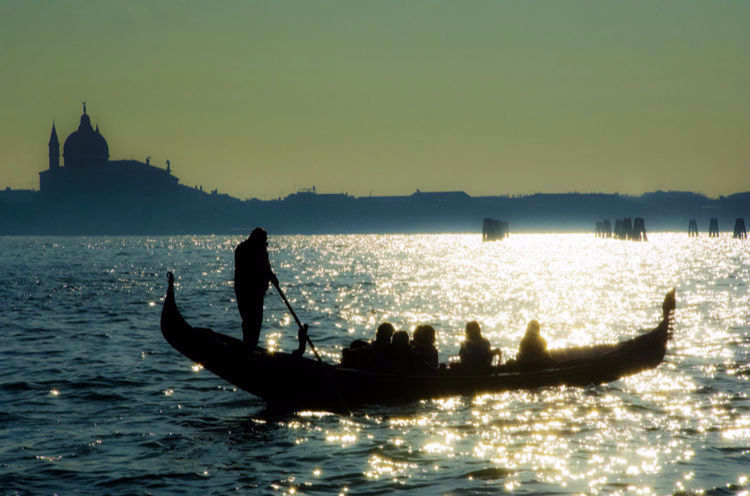 Purchase print of Gondola at Sunset