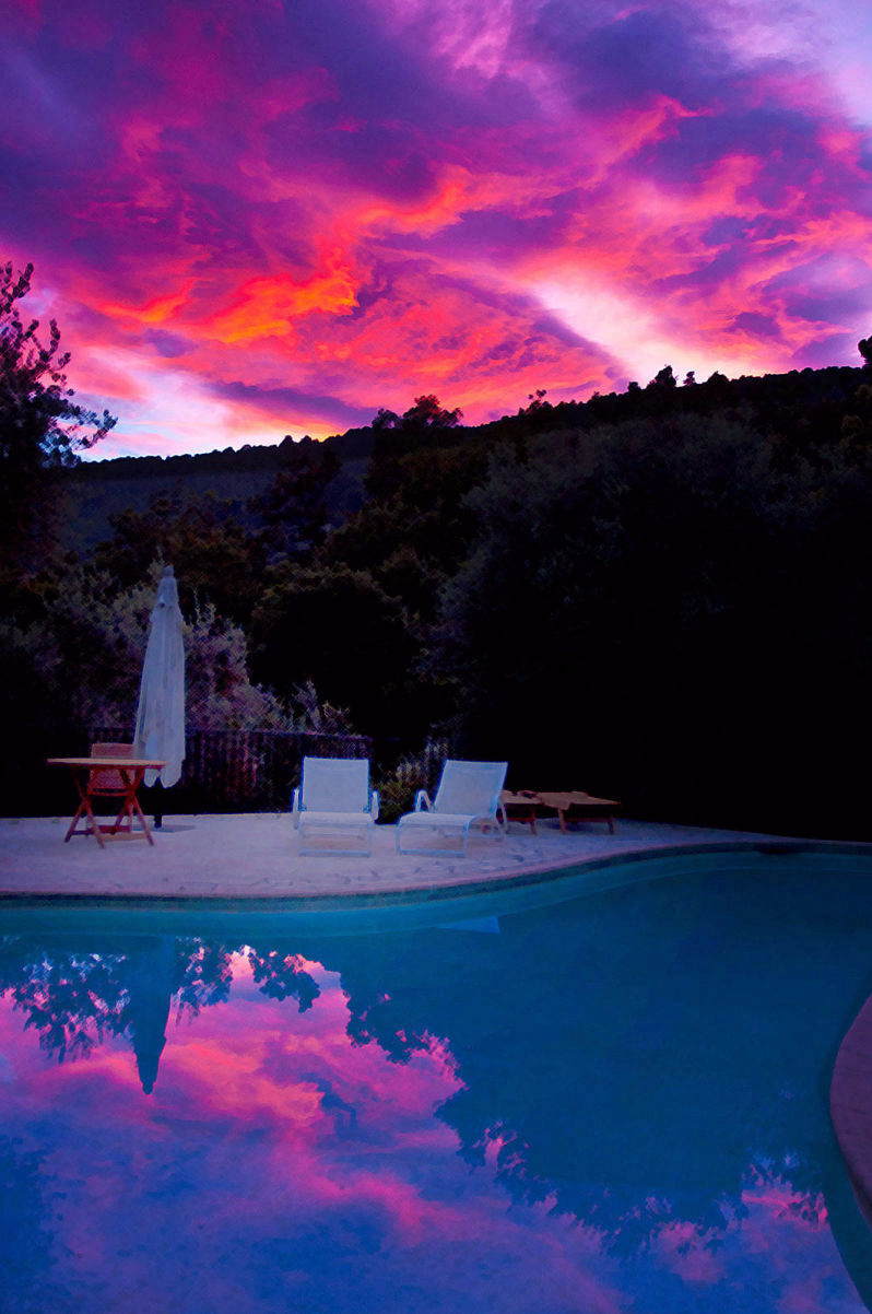 Pool and Sky in South of France