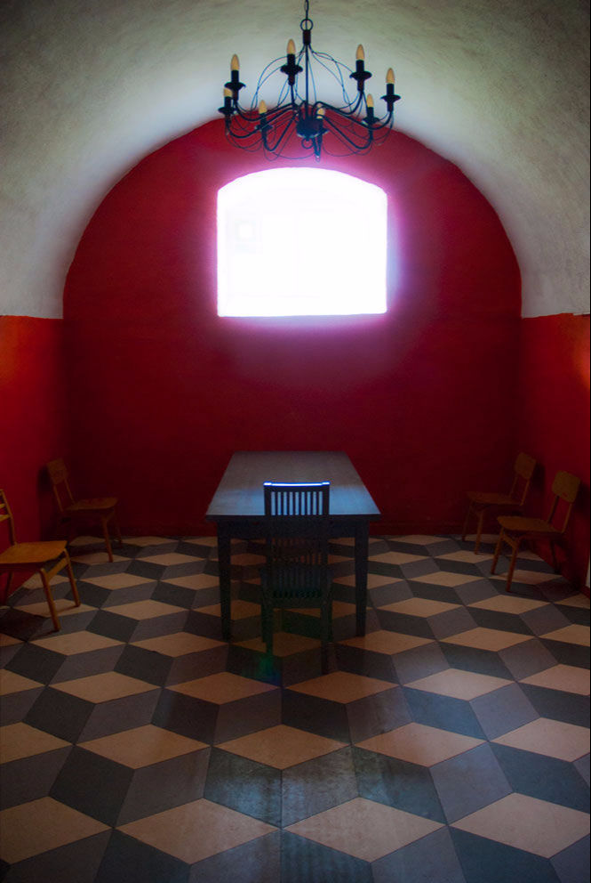Red and White Room in Estonian Kolga Manor