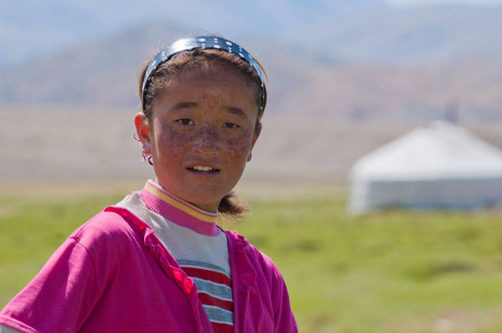 Young Mongolian Nomad girl